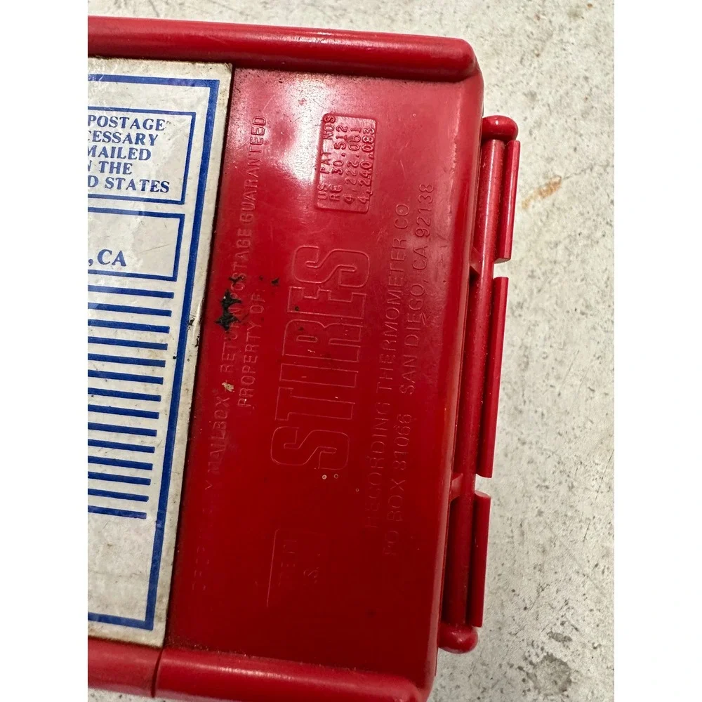 Vintage STIRES Shipping‎ Recording Thermometer Business Reply Mail Priority Mail